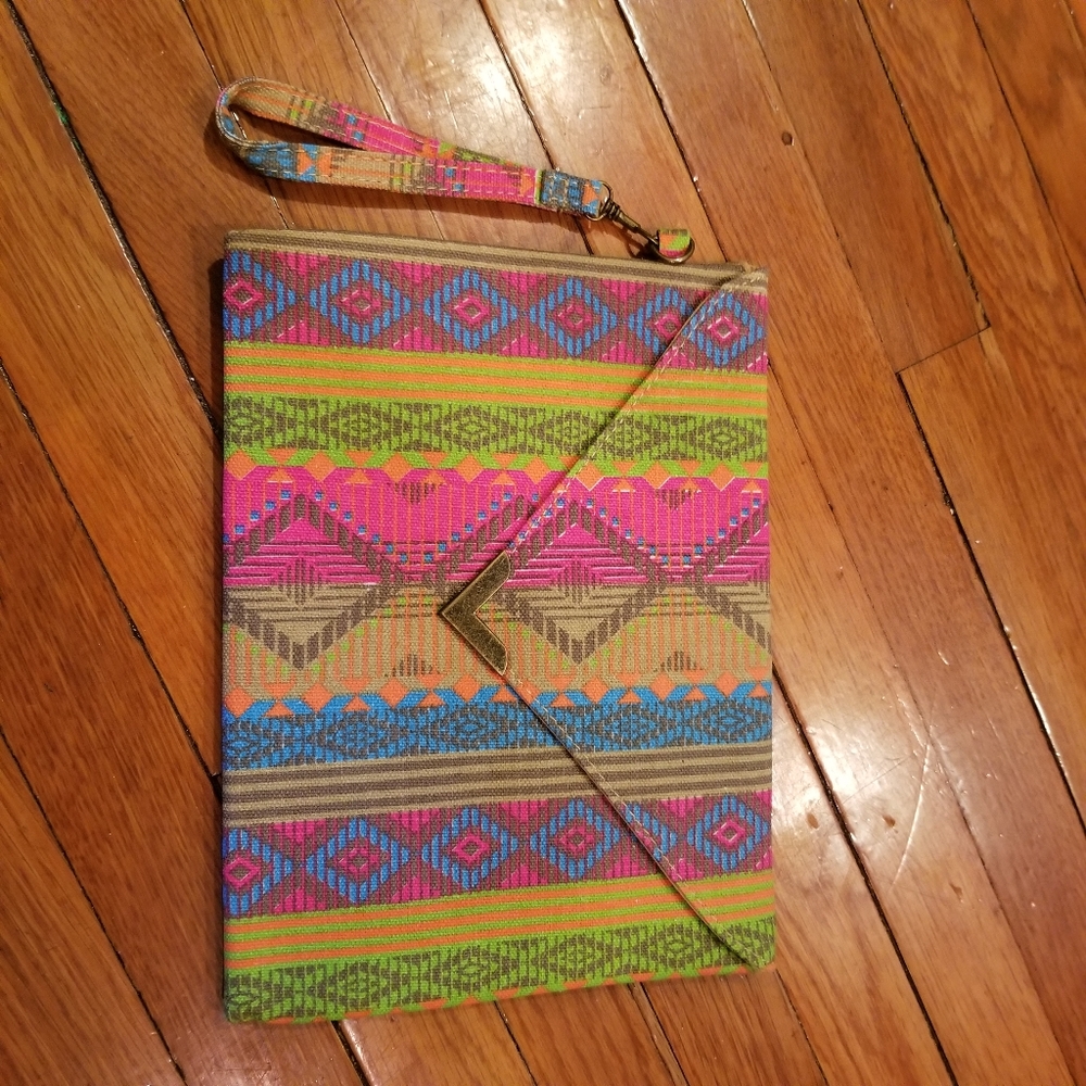Multi colored clutch
